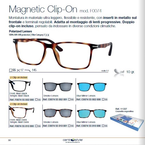 CENTROSTYLE - F0074 Clip-on (doppio) | FotoOtticaPuntoDiVista.com