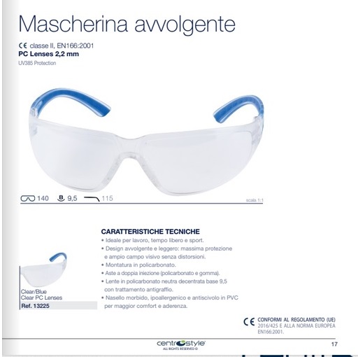 Occhiale protettivo (da lavoro) - Mascherina avvolgente |  FotoOtticaPuntoDiVista.com